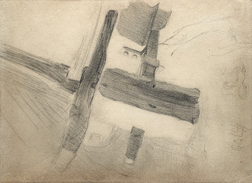 Studio di un freno di un carretto - Giacomo Balla