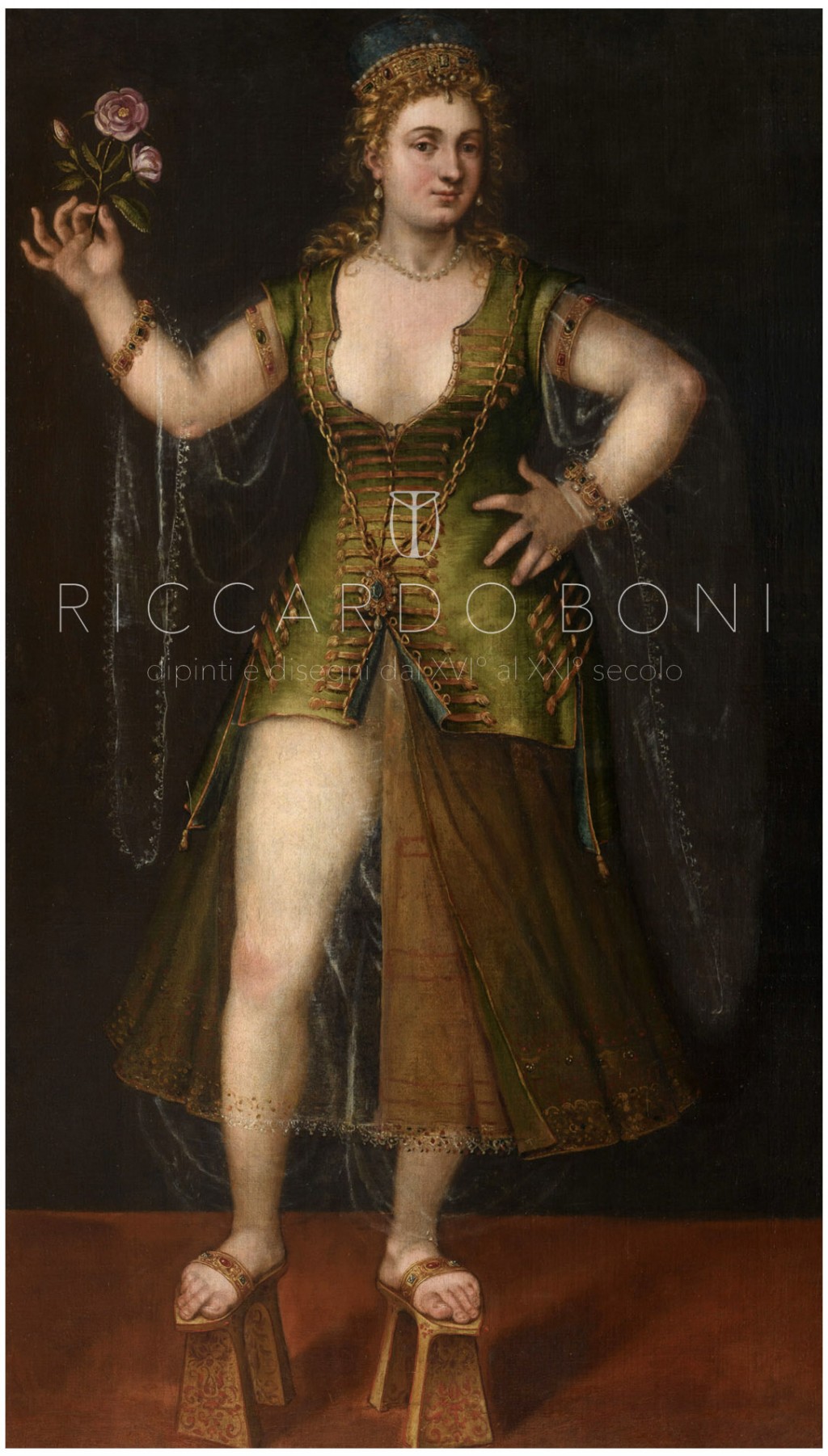 ritratto di Cortigiana - Andrea de Michieli  il Vicentino