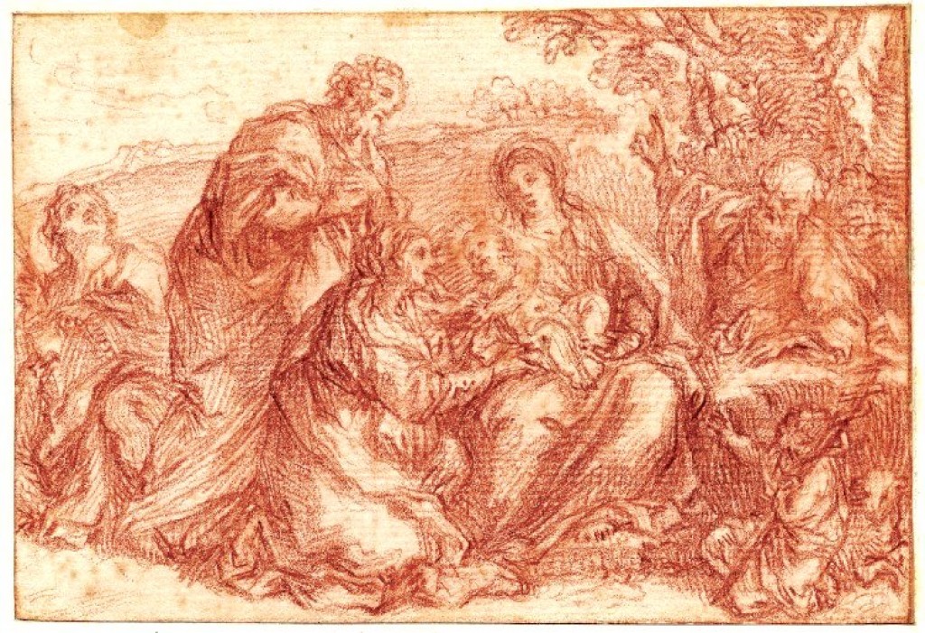 Sacra Famiglia con San Giovannino e gli angeli - Giuseppe Passeri